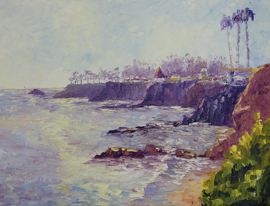 Overcast Laguna Beach Painting by Terry  Chacon