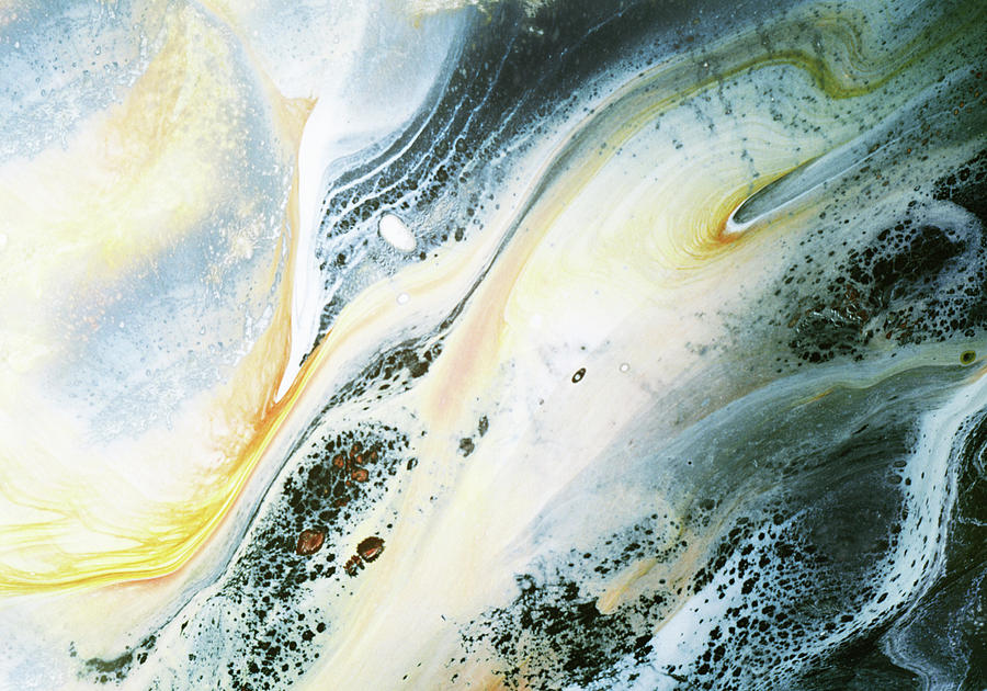 Grunge Painting - Overcast Sea Abstract by Georgiana Romanovna