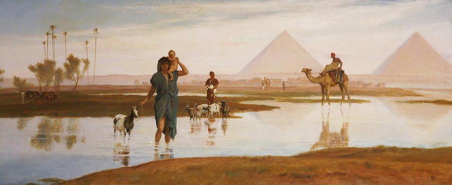 Animal Painting - Overflow of the Nile by Frederick Goodall