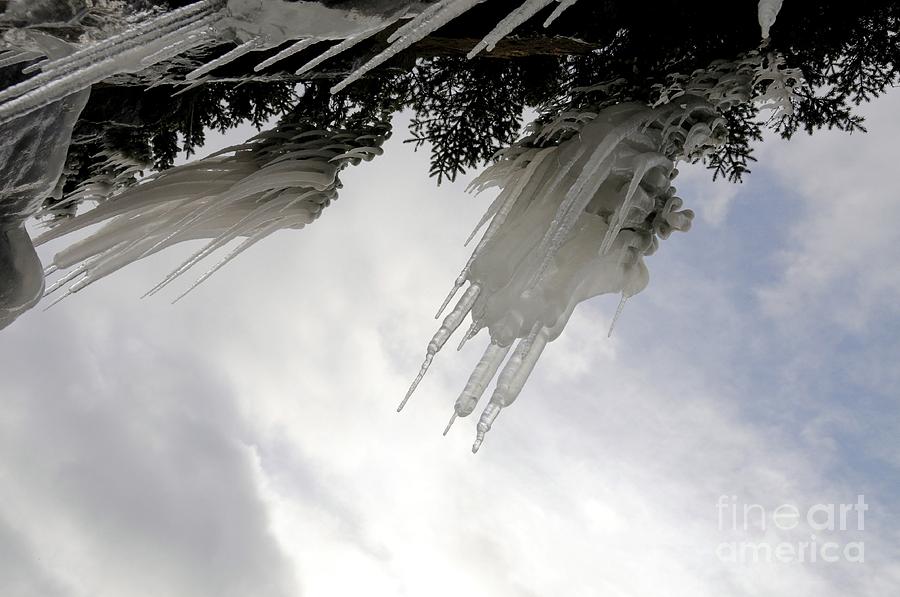 Overhanging Icicles Photograph by Sandra Updyke