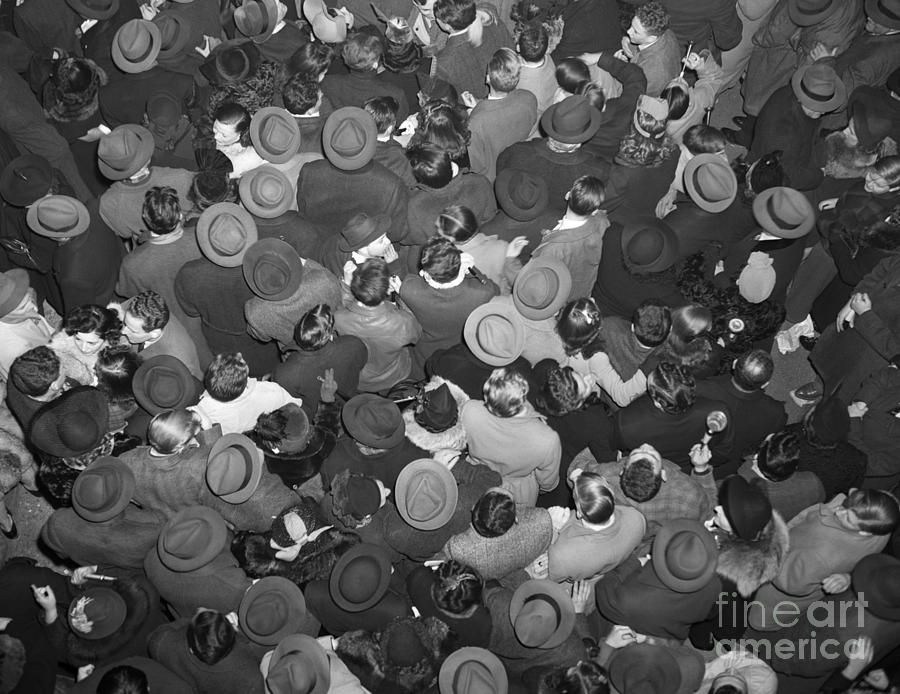 Overhead View Of Crowd, C.1950s Photograph by H. Armstrong Roberts/ClassicStock