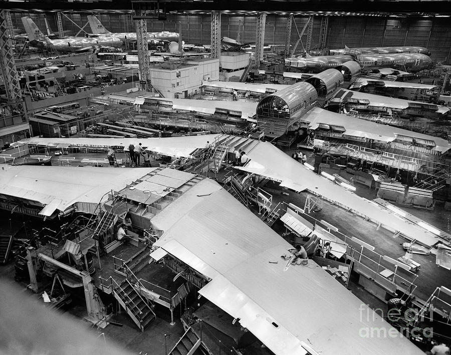 Overhead View Of Jet Airplane Assembly Photograph by H. Armstrong Roberts/ClassicStock
