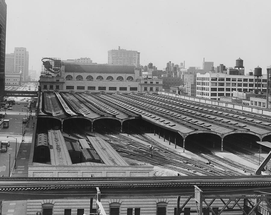 Train Sheds at Chicago Passenger Terminal - 1961 #1 Photograph by Chicago and North Western Historical Society