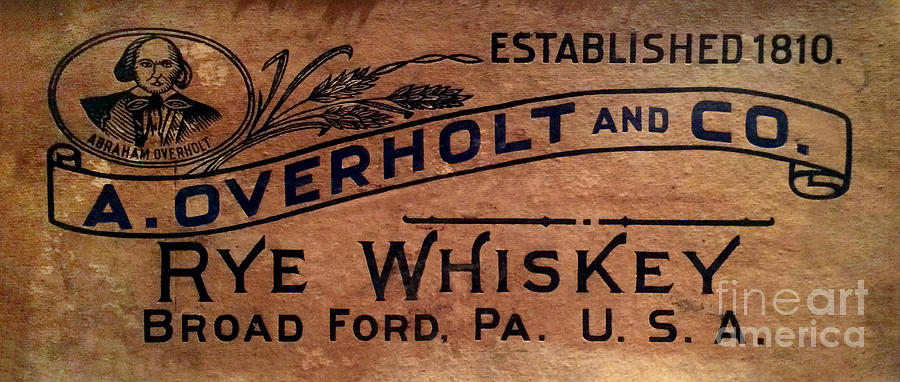 Bar Photograph - Overholt Rye Whiskey Sign by Jon Neidert