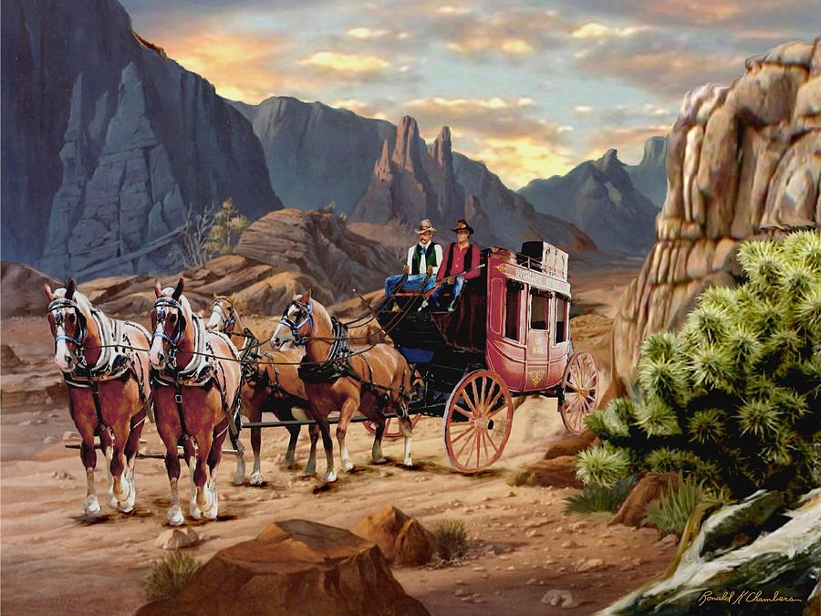 Overland Trail V2 Painting by Ron Chambers