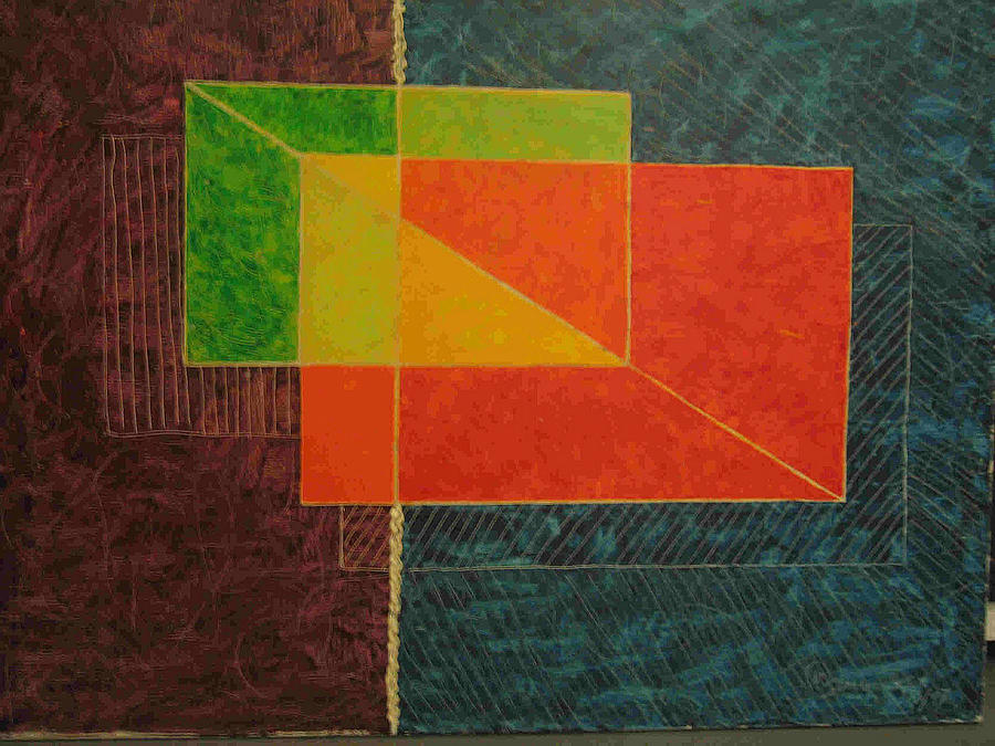 Overlaping Rectangles Painting by Walter Casaravilla