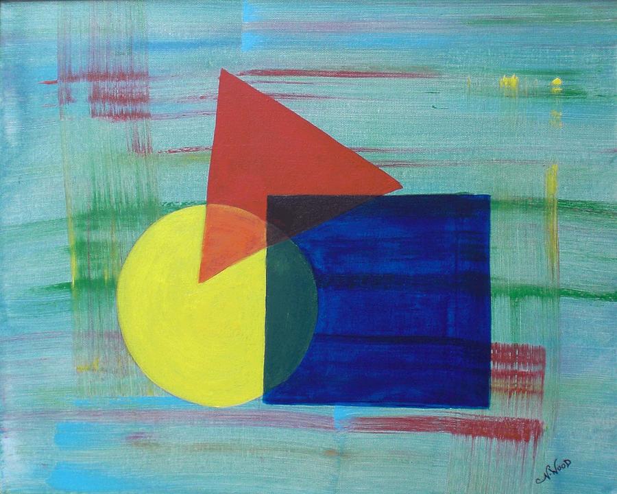 Overlapping Shapes Painting by Nancy Sisco