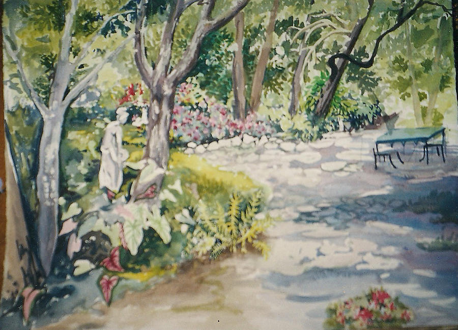 Overlook Garden Painting by Judith Young