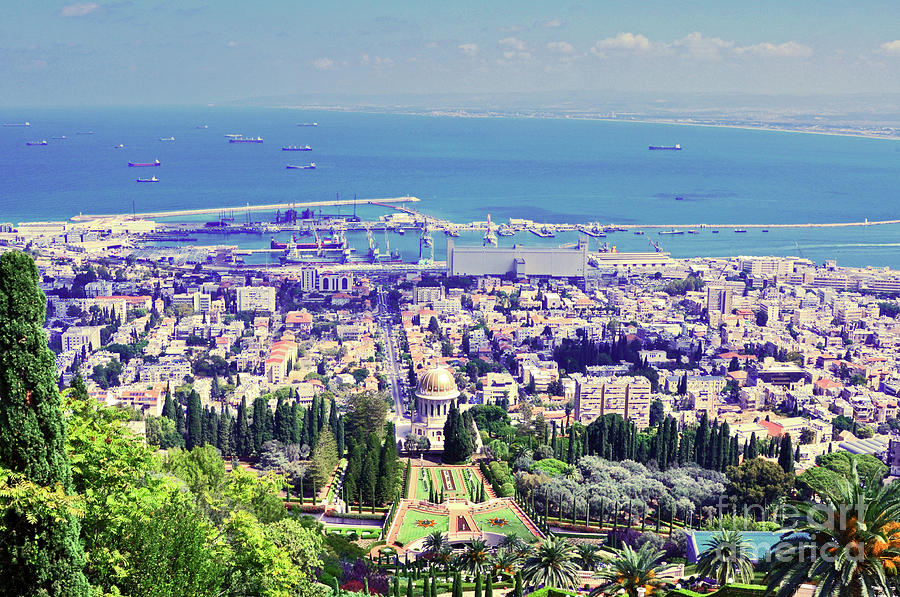 Overlook of Haifa, Israel Photograph by Lydia Holly