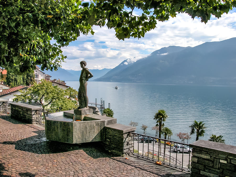 Overlook of Lake Maggiori Photograph by Alan Toepfer