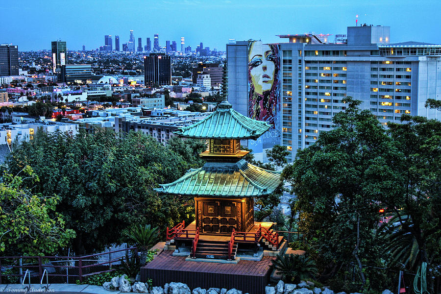 Overlooking LA from Yamashiro Hollywood Photograph by Tommy Anderson ...