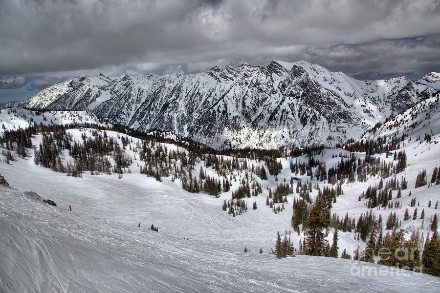 Winter Photograph - Overlooking Little Cottonwood Canyon by Adam Jewell