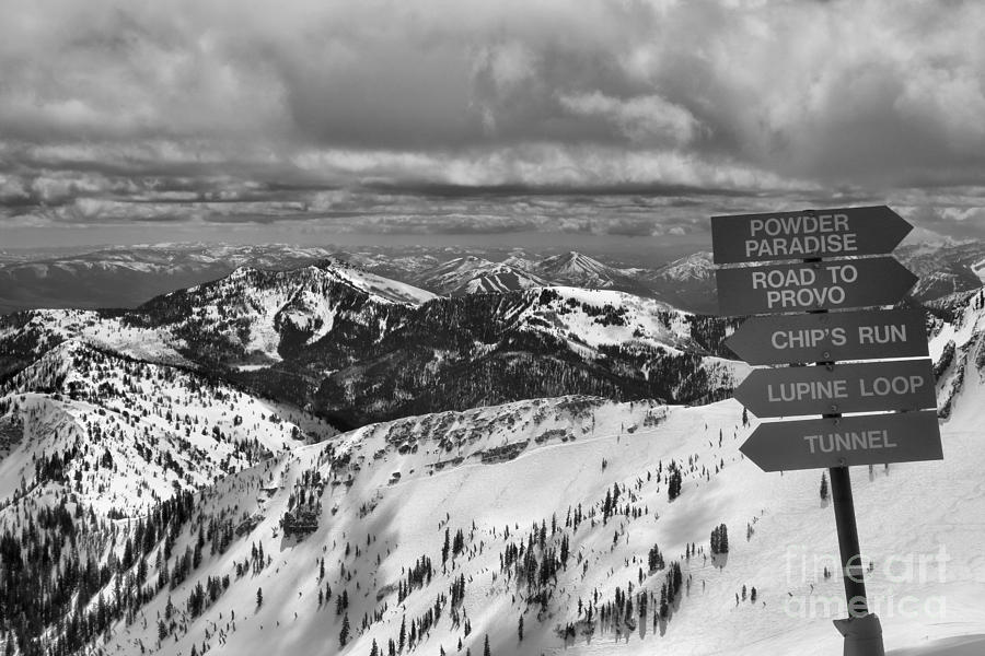 Overlooking Mineral Basin In Black And White Photograph by Adam Jewell