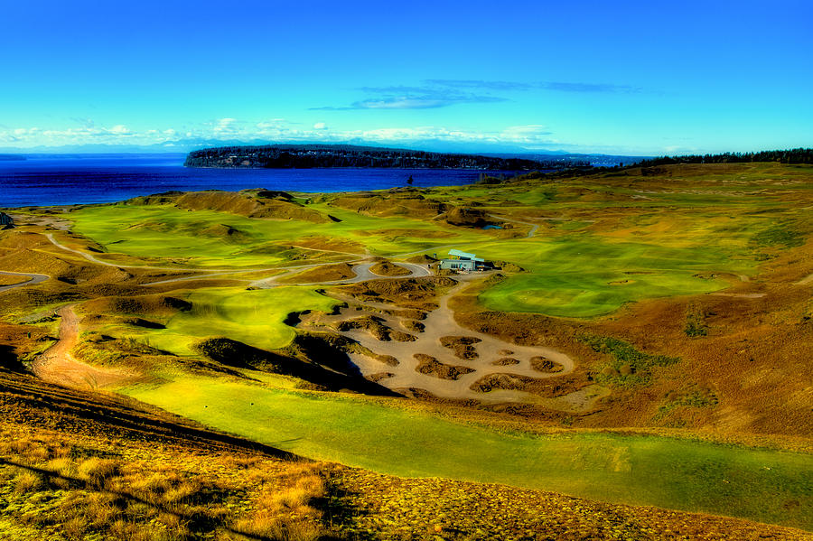 Overlooking the Chambers Bay Golf Course Photograph by David Patterson