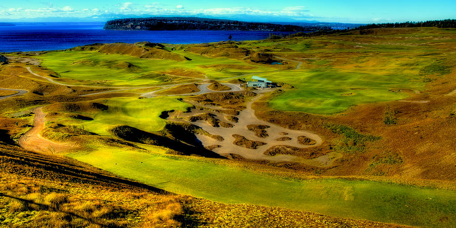 Golf Photograph - Overlooking the Scenic Chambers Bay Golf Course by David Patterson