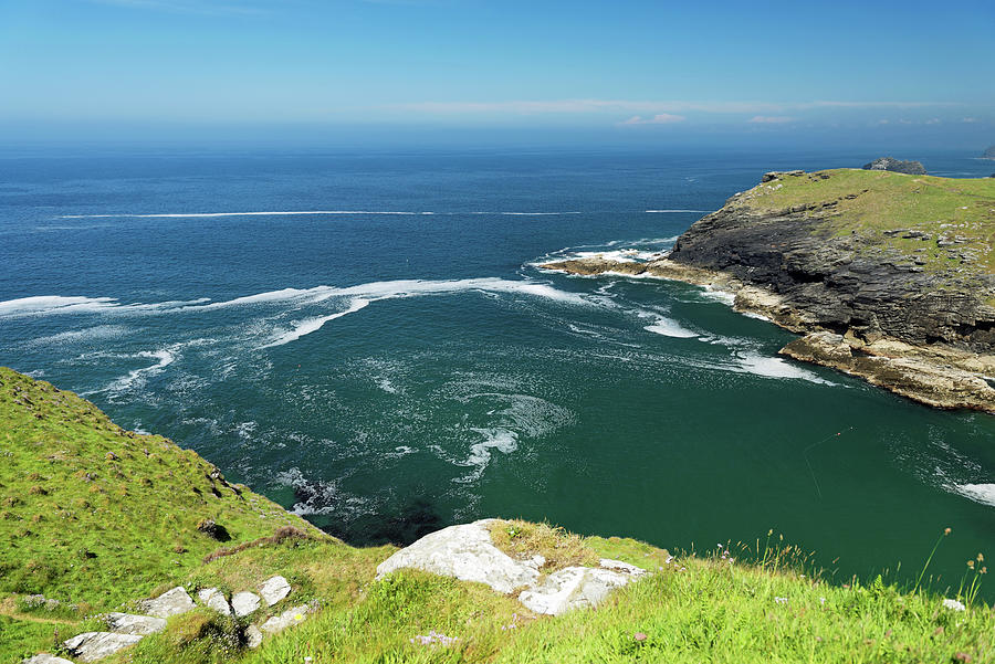 Overlooking Tintagel Haven Photograph by Rod Johnson