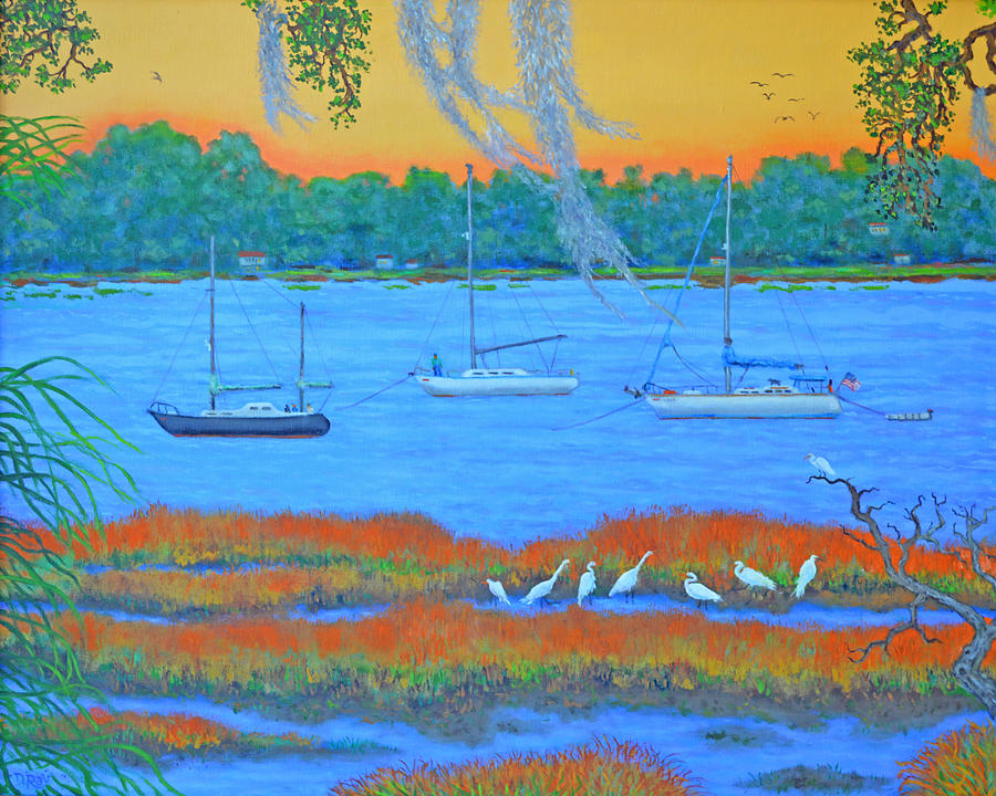 Overnight in Beaufort Painting by Dwain Ray