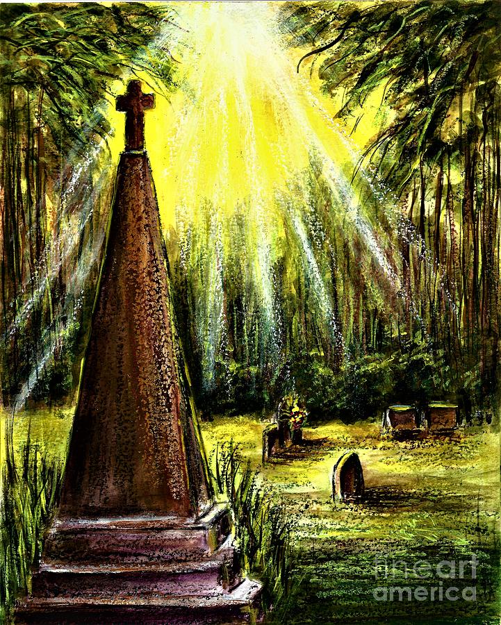 Oviedo Cemetery  Painting by Allison Constantino