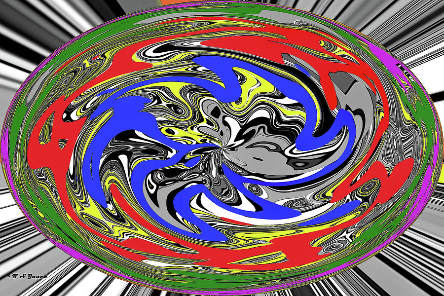Ovoid Colors Abstract Digital Art by Tom Janca