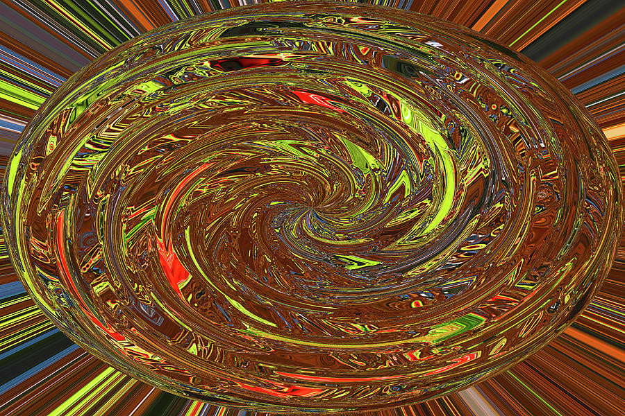 Ovoid Twirl Janca Abstract 1120 wpctw2d Digital Art by Tom Janca