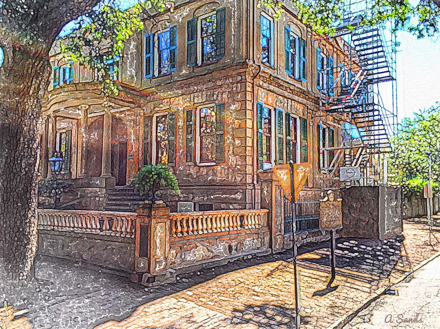 Owens THomas Mansion Digital Art by Anne Sands