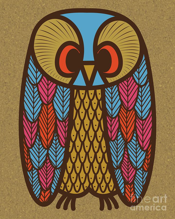 Owl 1 Digital Art by Donna Mibus Owl 1 Digital Art by Donna Mibus