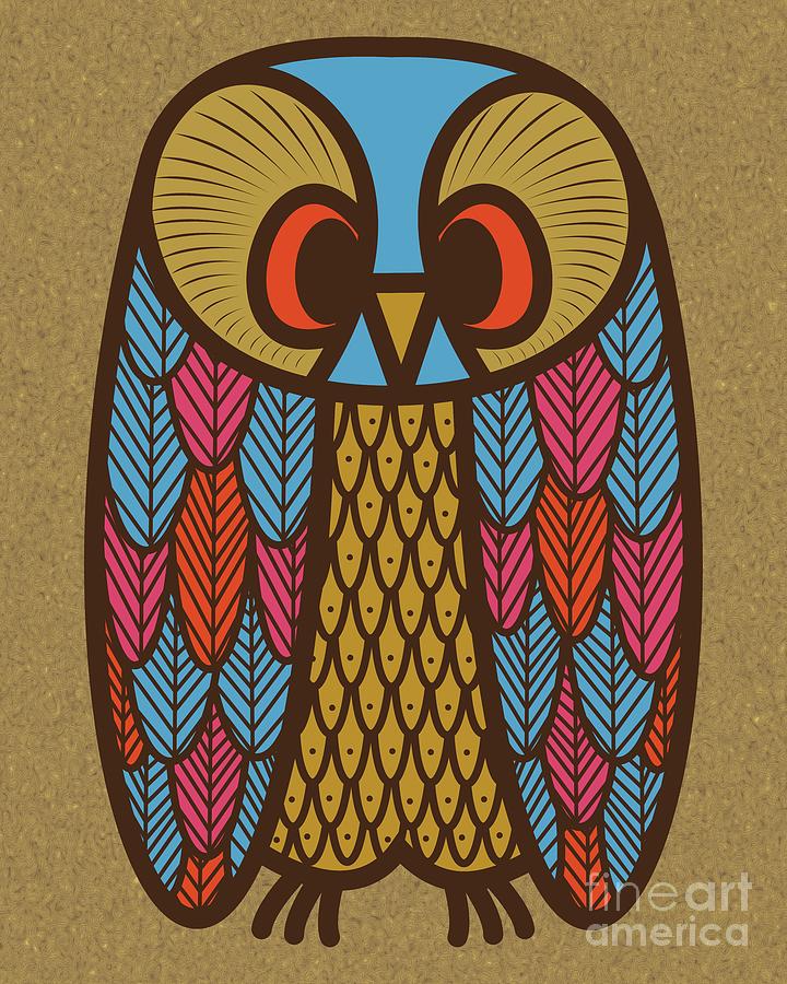 Owl Digital Art - Owl 1 by Donna Mibus