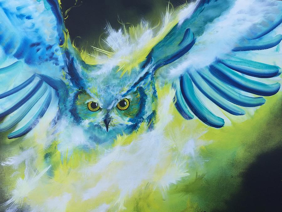 Owl Painting - Owl by Amy Green