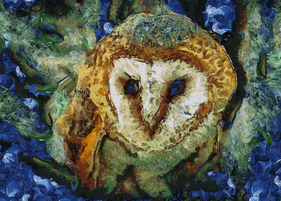Owl Digital Art by Charmaine Zoe