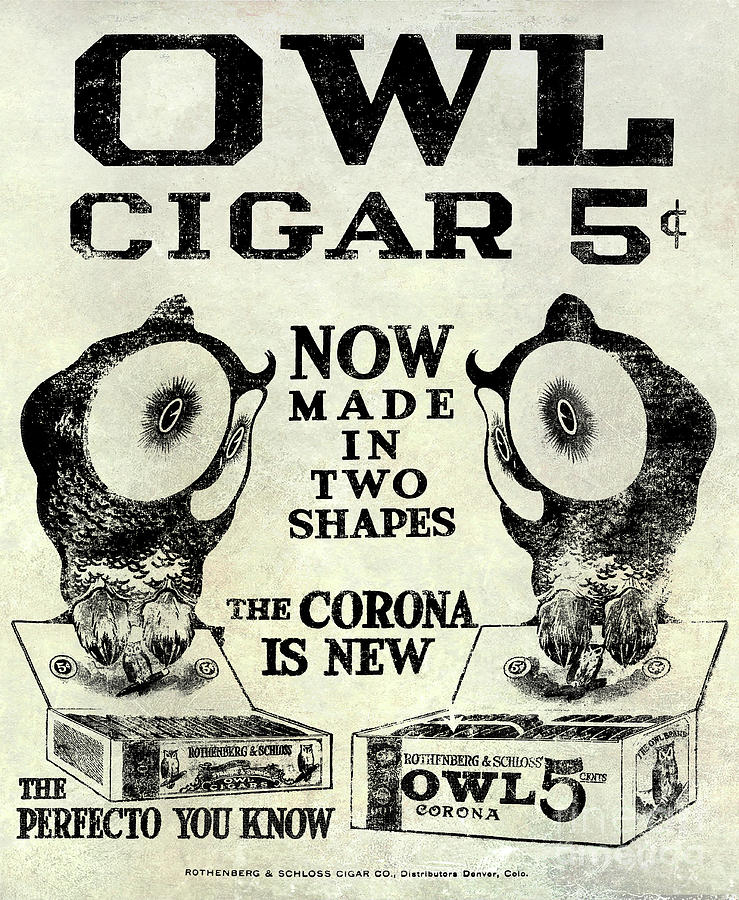 Owl Cigar Advertisement 1909 Photograph by Jon Neidert