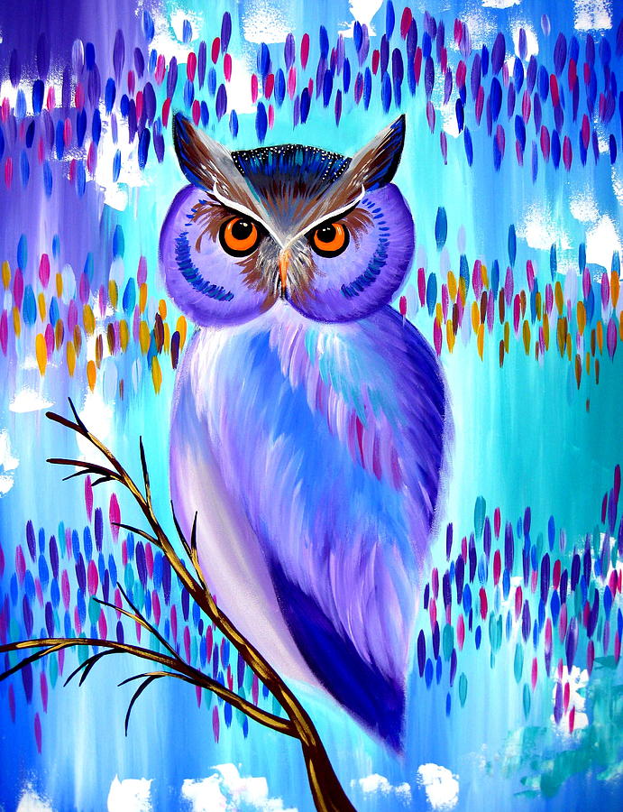Owl Equinox Painting