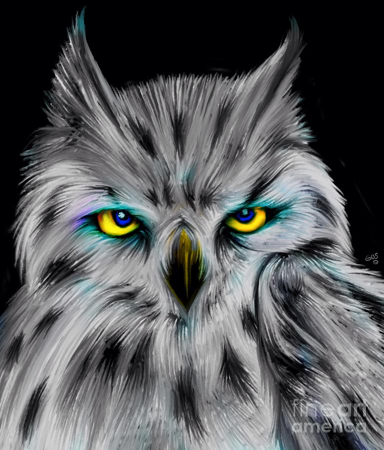 Owl Eyes  Digital Art by Nick Gustafson
