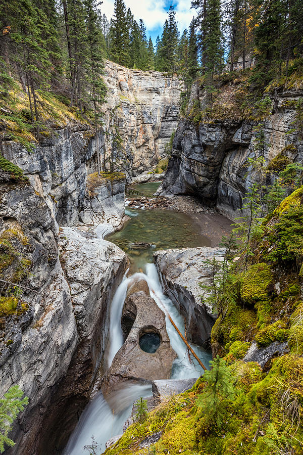Owl Face Falls of Maligne Canyon Photograph by Pierre Leclerc Photography