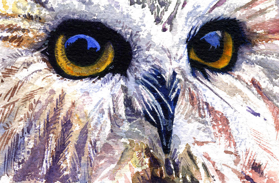 Owl Painting by John D Benson