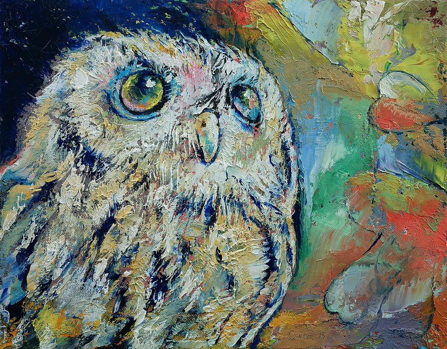 Owl Painting - Owl by Michael Creese