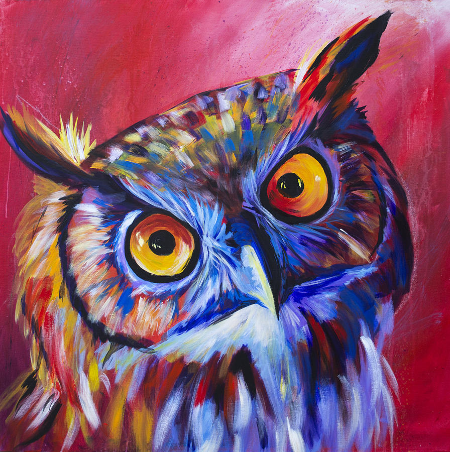 Owl Painting by Michael Whitlark - Fine Art America