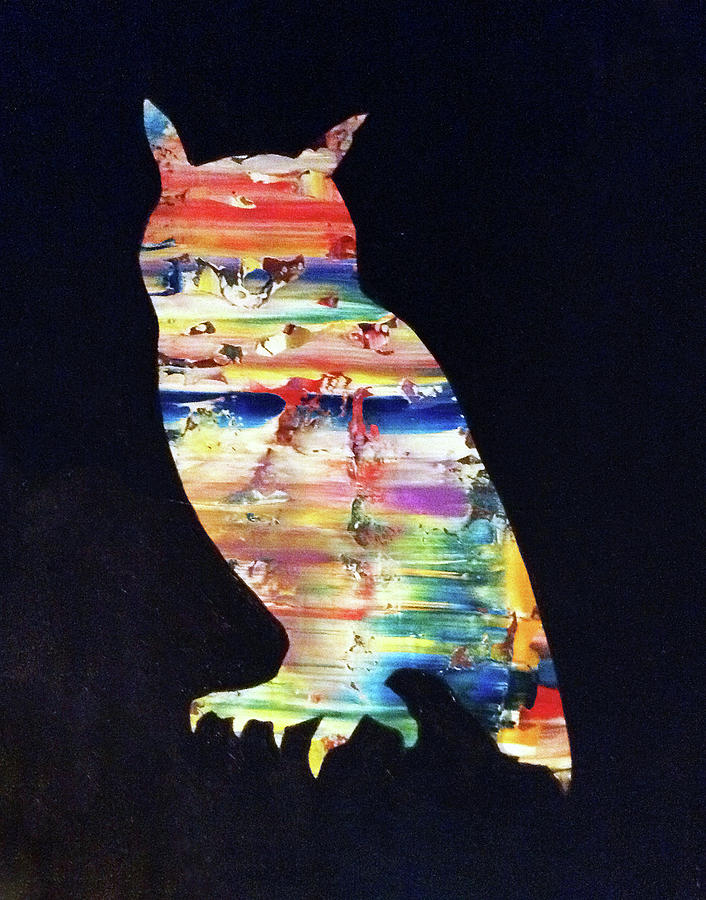 Owl on Black Painting by Eric Barnes Fine Art America
