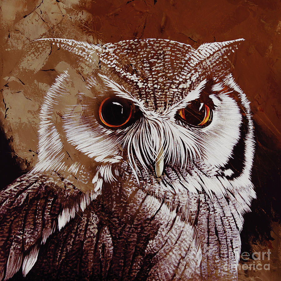 Owl Painting - Owl Painting  by Gull G