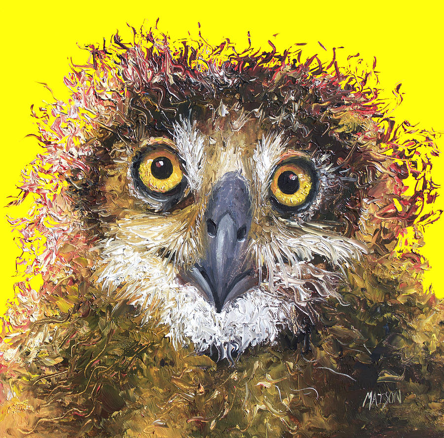 Owl Painting On Yellow Background Painting