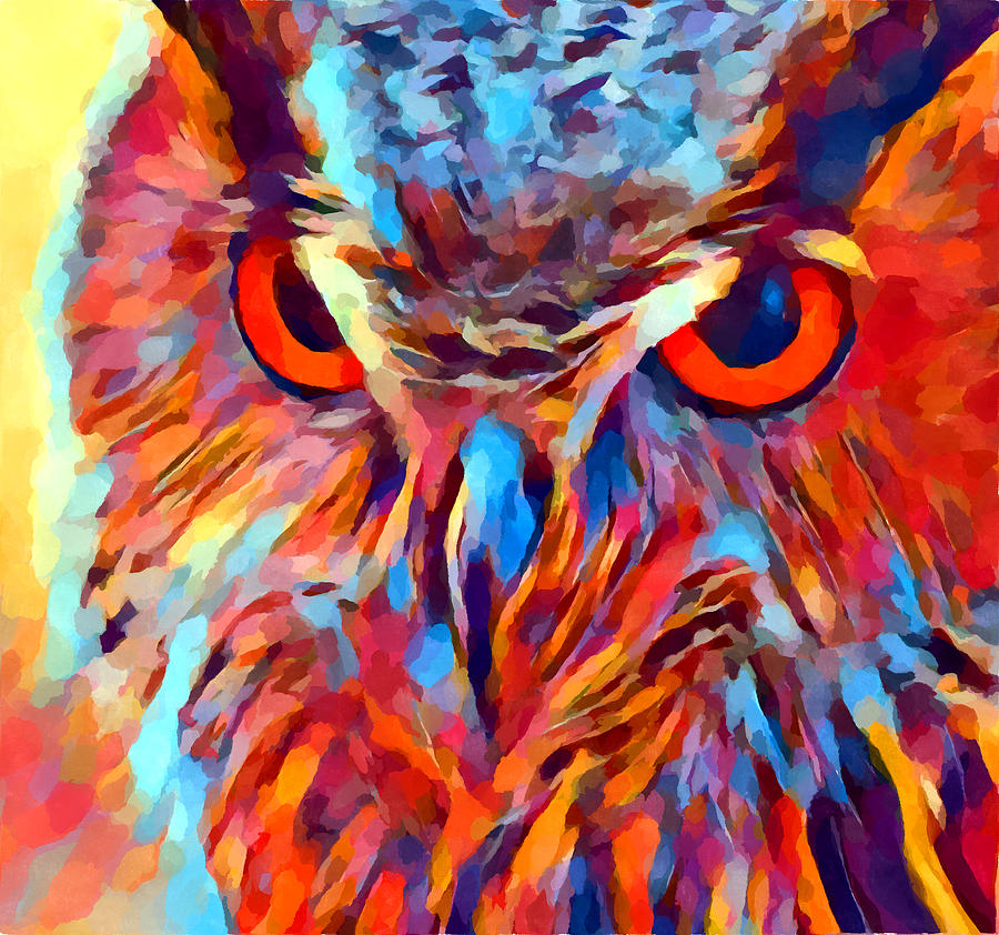 Owl Watercolor Painting by Chris Butler