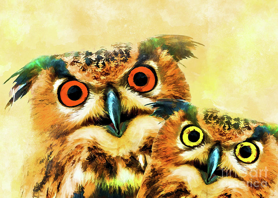 Owls Art Digital Art