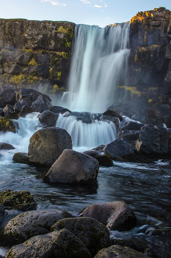 Oxarafoss 2 - Oxara River Waterfall Photograph by Deborah Smolinske