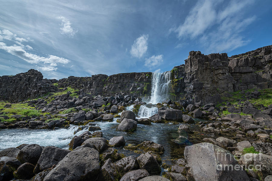 Oxararfoss Iceland Waterfall Photograph by Michael Ver Sprill