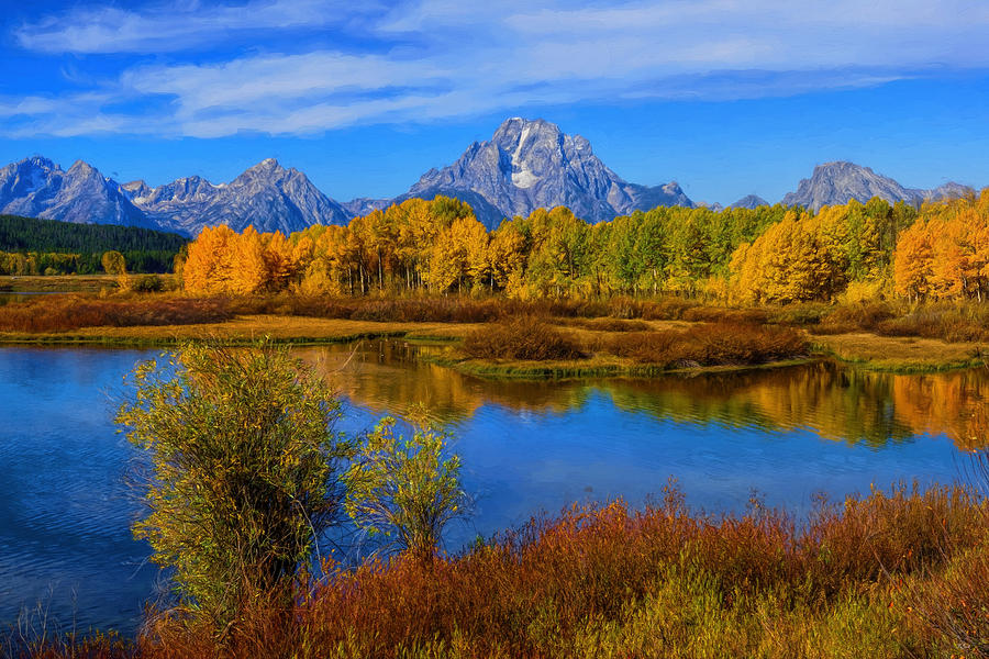 Oxbow Bend Autumn Impressions Photograph by Greg Norrell