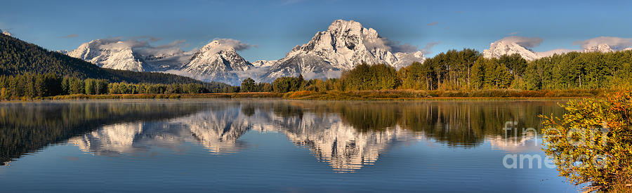 Oxbow Bend Snow Capped Reflections Photograph by Adam Jewell