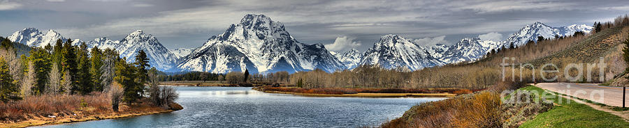 Oxbow Bend Spring Panorama Photograph by Adam Jewell