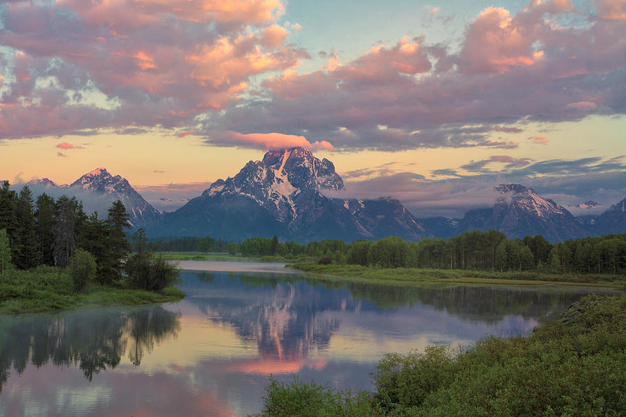 Oxbow Bend Sunrise Photograph by Nancy Dunivin