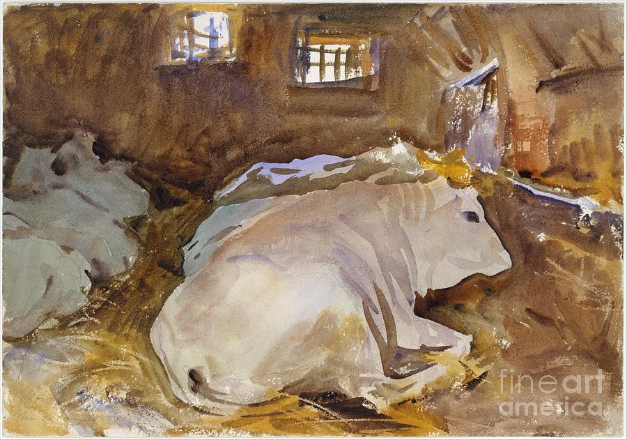 John Singer Sargent Painting - Oxen by Celestial Images