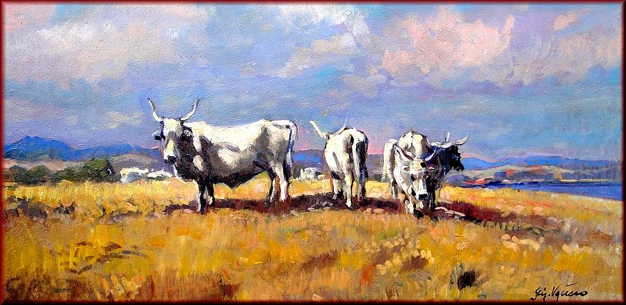 Oxen Painting by Vaccaro - Fine Art America