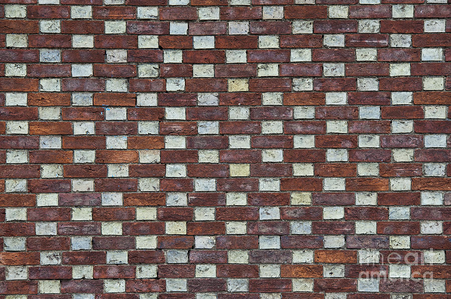 Pattern Photograph - Oxford Brick Wall by Tim Gainey